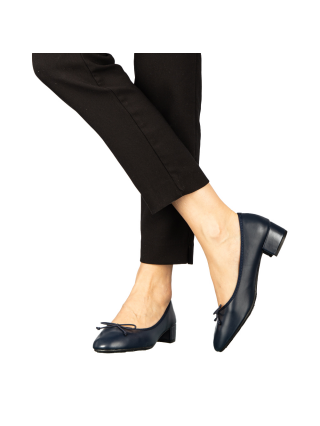 REDUCERI, Pantofi dama cu toc albastri din piele ecologica Derigo - Kalapod.net